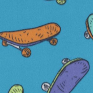 Skateboards Blizzard prints Fleece Fabric