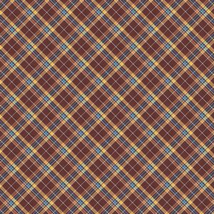 Fall Burgundy Plaid Bias Super Snuggle Flannel Fabric - 1