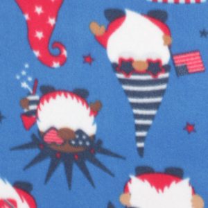 Patriotic Gnome Blizzard Prints Fleece Fabric
