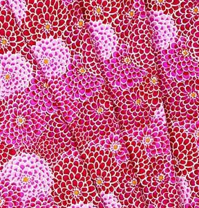 Fabric Traditions Pink Dahlias Cotton Fabric by Keepsake Calico