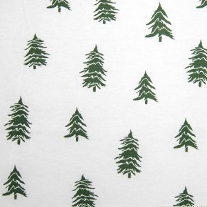 Green Trees on White Super Snuggle Christmas Flannel Fabric