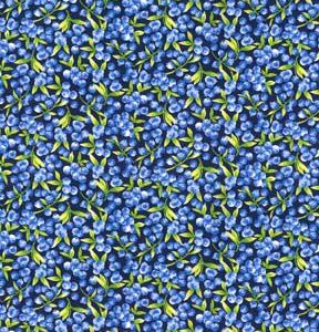 Fabric Traditions Blueberries Novelty Cotton Fabric