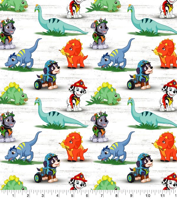 Paw Patrol Dino Adventure Cotton Fabric - Image 2
