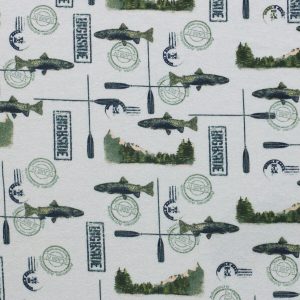 Fishing Super Snuggle Flannel Fabric - 1