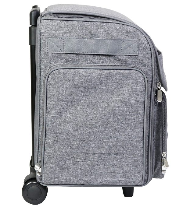 Everything Mary 18.5 Gray Collapsible Rolling Scrapbook Case - Image 5