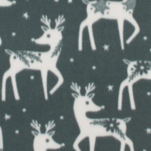 Green Deer Icons Blizzard Fleece Fabric