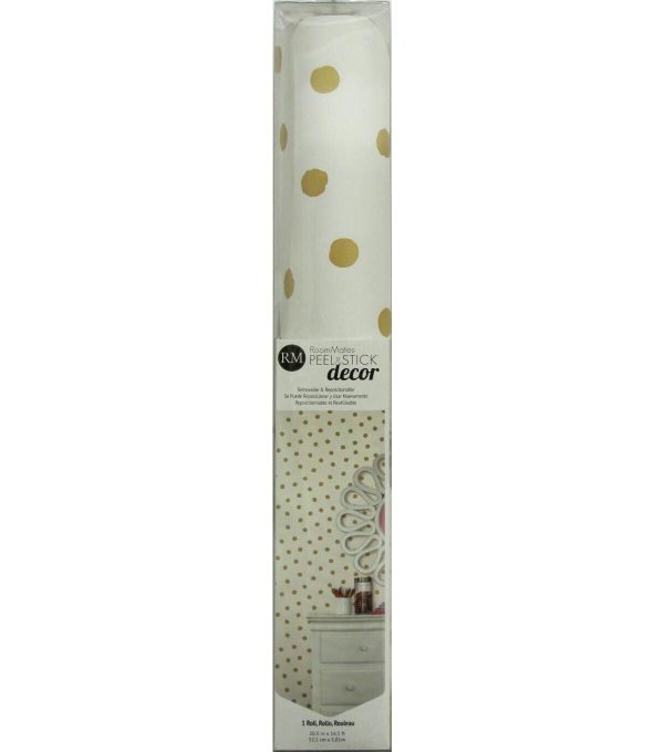RoomMates Wallpaper Gold Dot - Image 8