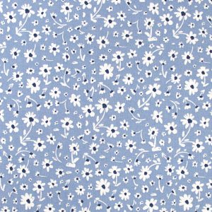 Floral on Light Blue Quilt Cotton Fabric by Keepsake Calico