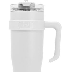 40oz White Tumbler With Straw
