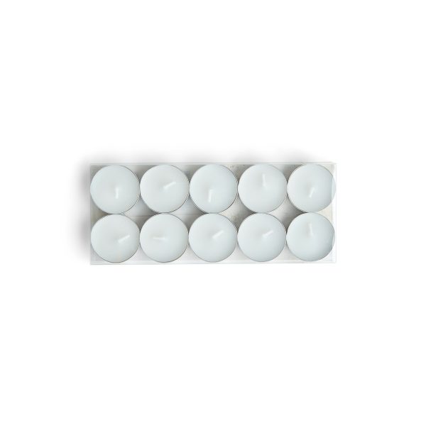 10pk Poured Unscented Tealight Candles by Hudson 43