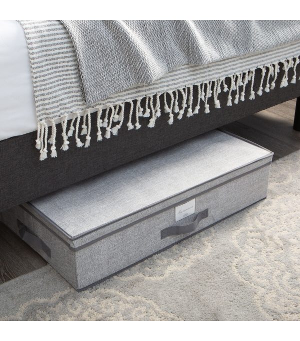 Simplify 28 x 16 Heather Gray Under the Bed Storage Box - Image 5