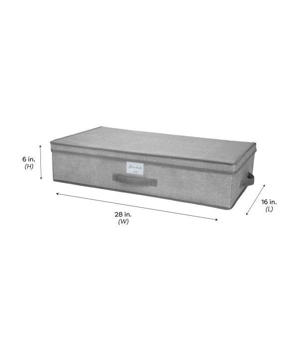Simplify 28 x 16 Heather Gray Under the Bed Storage Box - Image 3