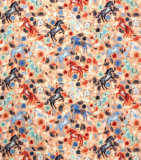 Packed Floral Unicorn Super Snuggle Flannel Fabric - Image 2