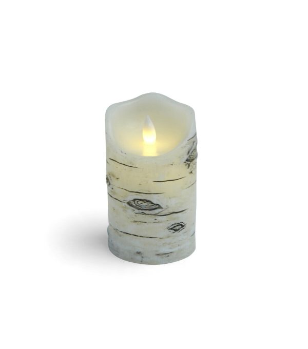3 x 5 Birch Flickering Flame LED Wax Candle by Hudson 43 - Image 2